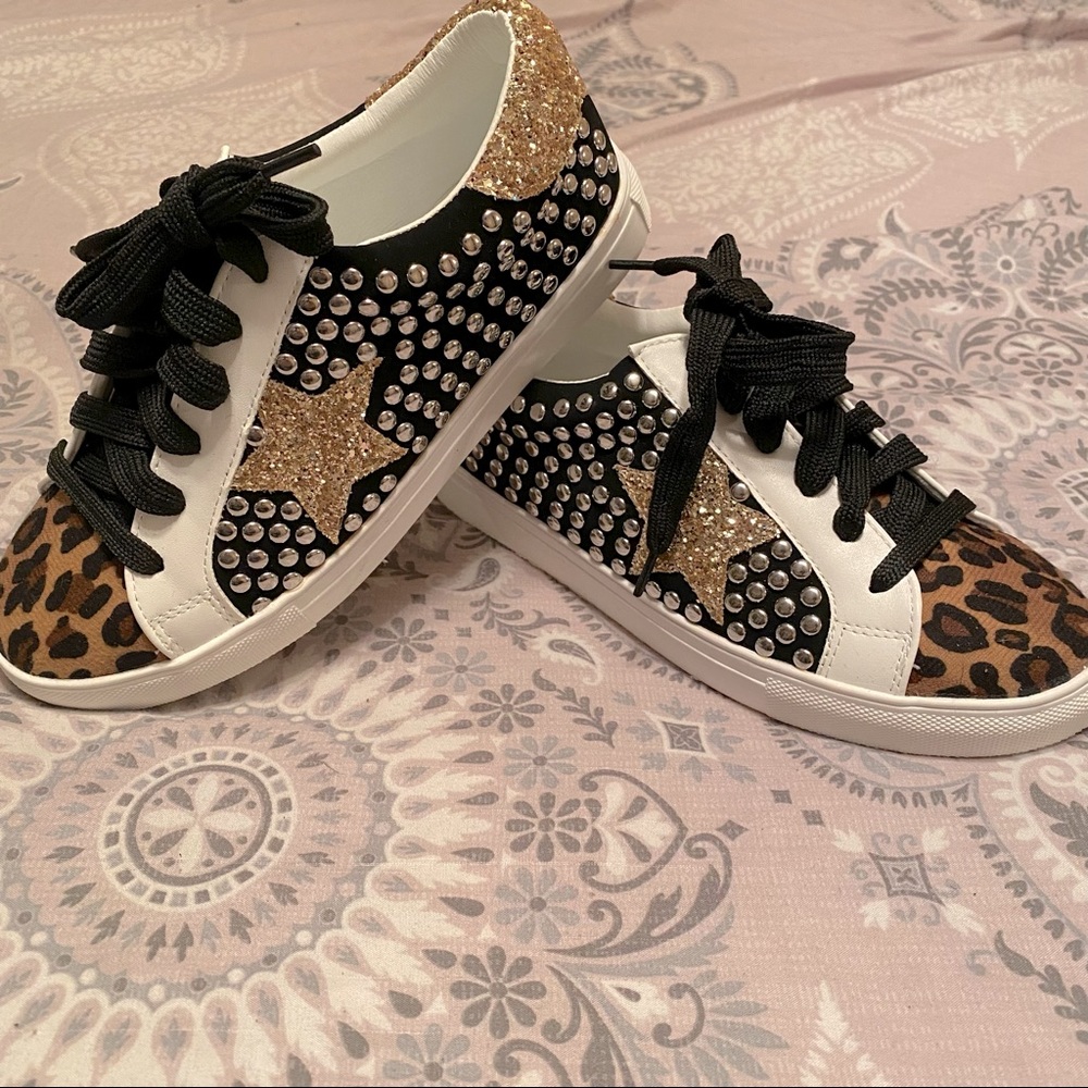 Glitter Leopard Sneakers🐆